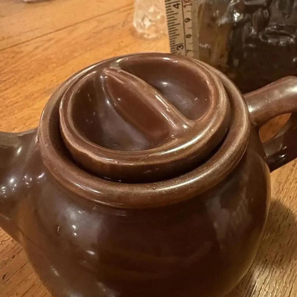 Brown Glaze Teapots Rustic‎ Vintage Unmarked Trio Mix And Match Cottage Cozy Tea